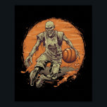 Zombie Sketll Player Halloween Costume Sport Men B Poster<br><div class="desc">Zombie Sketll Player Halloween Costume Sport Men Boys</div>