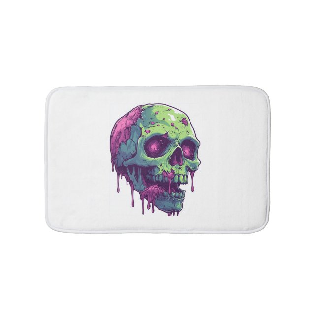 Zombie Skull Apocalypse Bath Mat (Front)