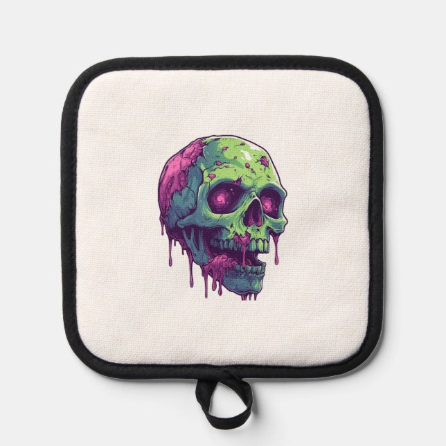 Zombie Skull Apocalypse Pot Holder (Front)