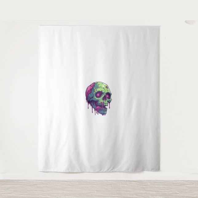 Zombie Skull Apocalypse Tapestry (Front)