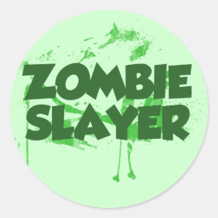 Zombie Slayer Classic Round Sticker