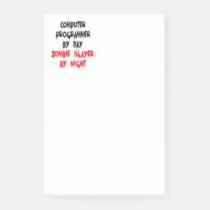 Zombie Slayer Computer Programmer Post-it Notes