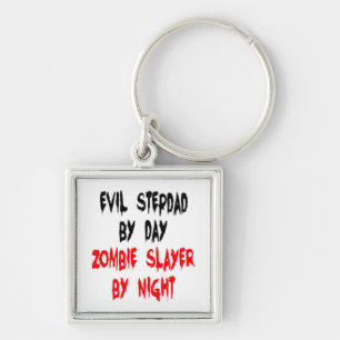 Zombie Slayer Evil Stepdad Key Ring