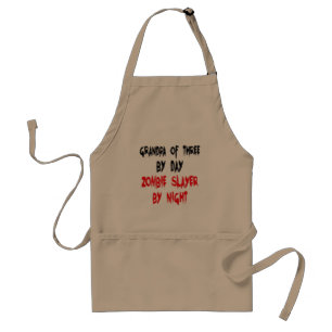 Zombie Slayer Grandpa of Three Standard Apron