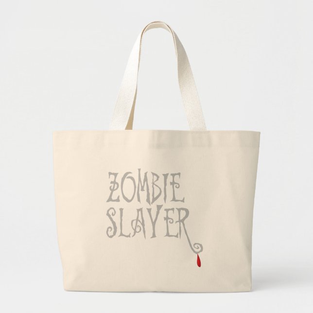 Zombie Slayer Large Tote Bag (Front)