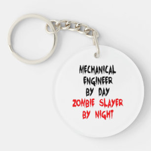 Zombie Slayer Mechanical Engineer Key Ring
