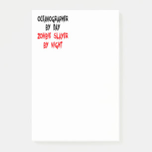 Zombie Slayer Oceanographer Post-it Notes