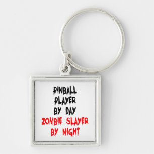 Zombie Slayer Pinball Player Key Ring
