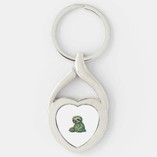 Zombie Sloth Halloween Zombie Sloth Zombie Lover C Key Ring