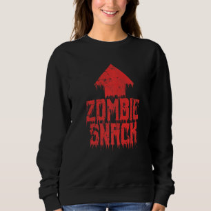 Zombie Snack Eat Brains Halloween Sweatshirt