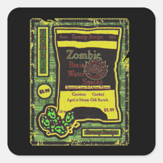 Zombie Snacks Square Sticker