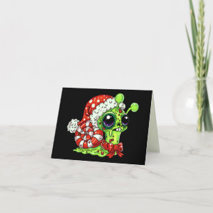 Zombie Snail, late for Christmas Holiday Card