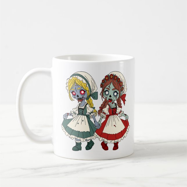 Zombie Snow-White and Rose-Red Coffee Mug (Left)