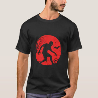 Zombie Soccer Dribble Under Moon T-Shirt