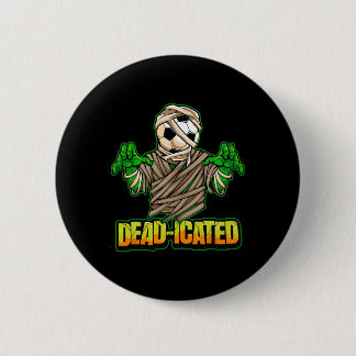 Zombie Soccer Player Scary Soccer Halloween  6 Cm Round Badge