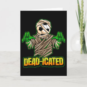 Zombie Soccer Player Scary Soccer Halloween Card