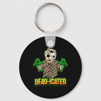 Zombie Soccer Player Scary Soccer Halloween  Key Ring