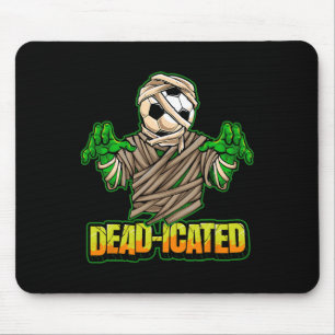 Zombie Soccer Player Scary Soccer Halloween Mouse Pad