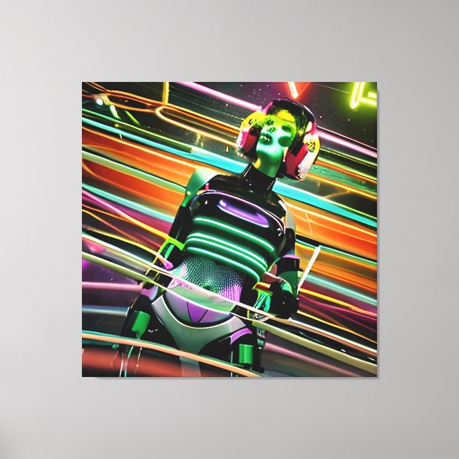 Zombie Space Disco Canvas Print (Front)