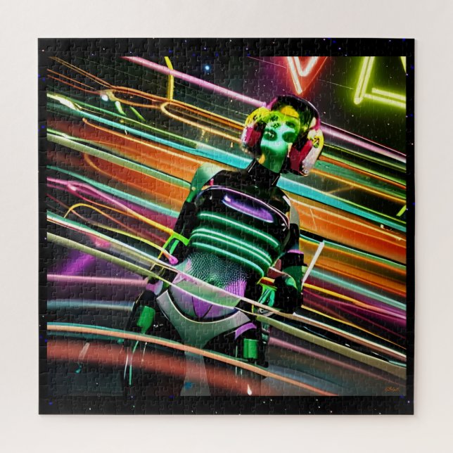Zombie Space Disco Jigsaw Puzzle (Vertical)