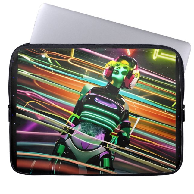 Zombie Space Disco Laptop Sleeve (Front)