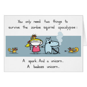 Zombie Squirrel Apocalypse Card