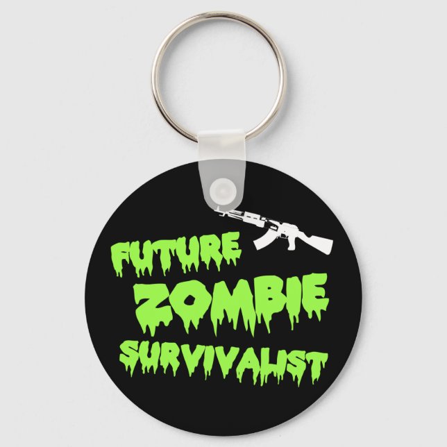 Zombie Survivalist Keychain (Front)