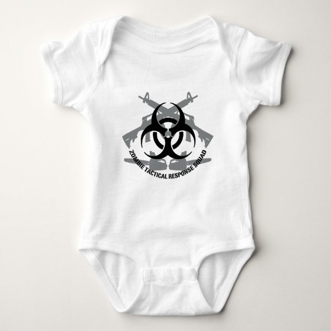 Zombie Tactical response squad Baby Bodysuit (Front)