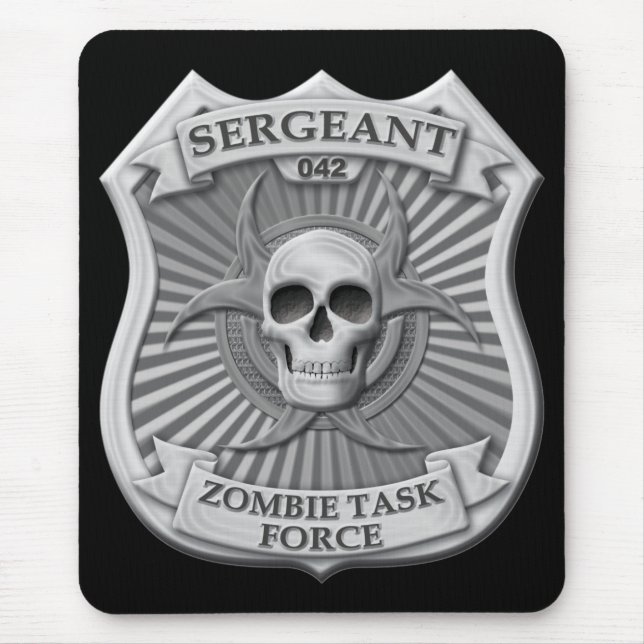 Zombie Task Force - Sergeant Badge Mouse Pad (Front)