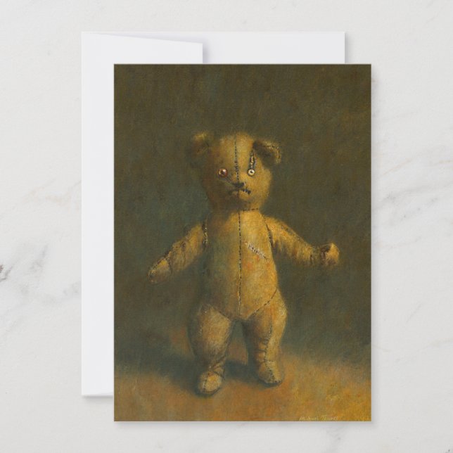 Zombie Teddy Invitation Card (Front)