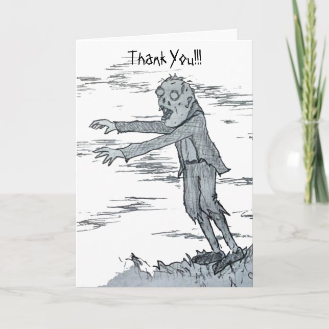 Zombie Thank You Card (Front)