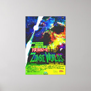 Zombie The Undead Star Green Canvas Print