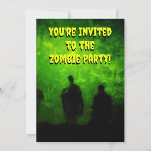 Zombie Theme Party Invite