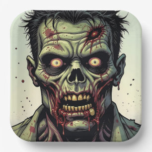 Zombie Themed Halloween Party Paper Plate