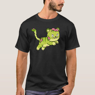 Zombie Tiger Halloween Animal Cute Monster Graphic T-Shirt