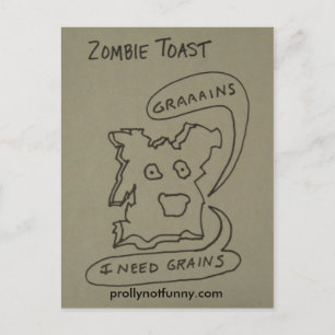 Zombie Toast Postcard