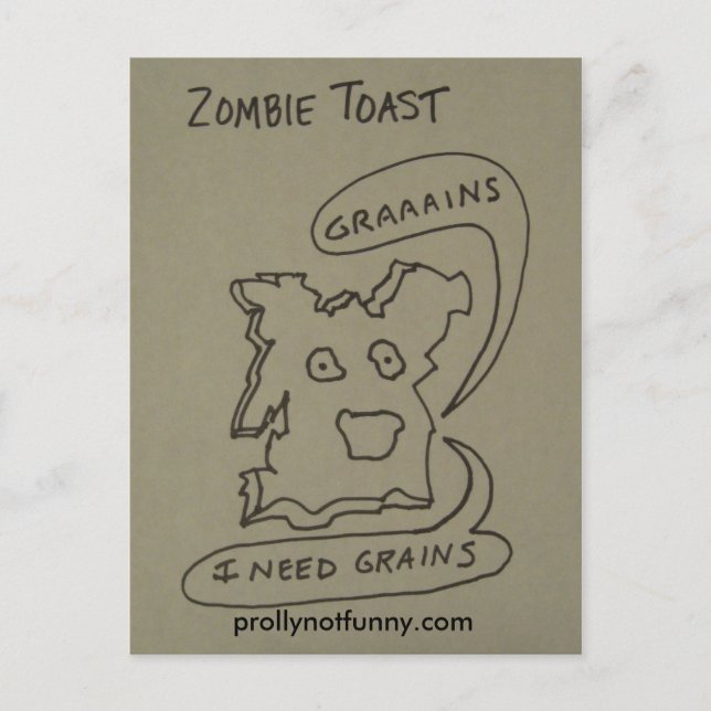Zombie Toast Postcard (Front)