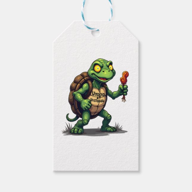 Zombie Turtle Gift Tags (Front)