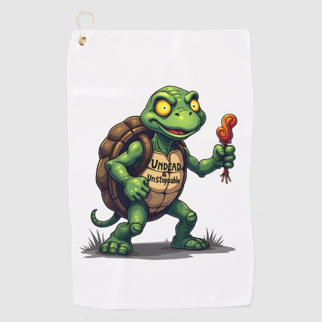 Zombie Turtle Golf Towel (Front)