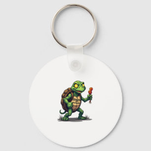 Zombie Turtle Key Ring