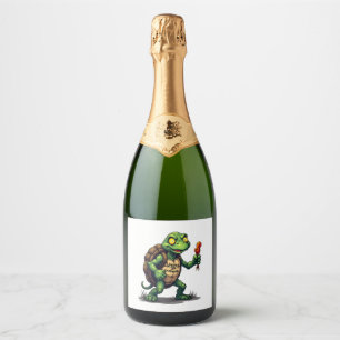 Zombie Turtle Sparkling Wine Label