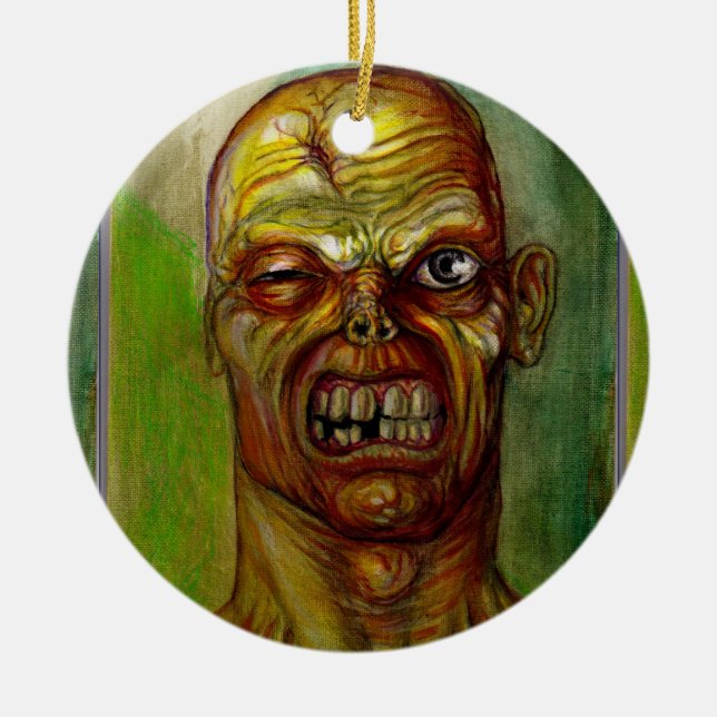 ZOMBIE UGLY FACE ORNAMENT (Front)