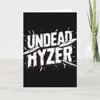 Zombie Undead Hyzer Funny Disc Golf Zombie Lover  Card