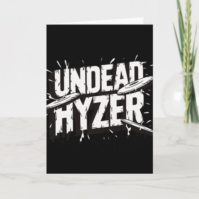 Zombie Undead Hyzer Funny Disc Golf Zombie Lover  Card (Front)