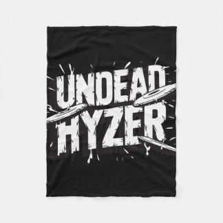 Zombie Undead Hyzer Funny Disc Golf Zombie Lover  Fleece Blanket