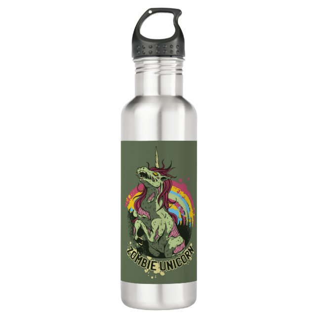 Zombie unicorn 710 ml water bottle (Front)