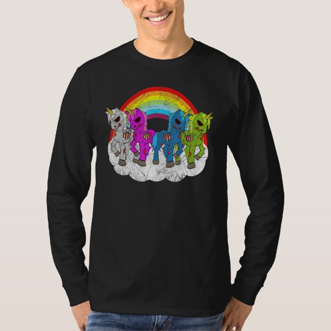 Zombie Unicorn Apocalypse Creatures Halloween Zomb T-Shirt (Front)