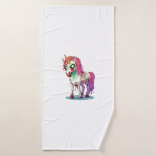 Zombie Unicorn Bath Towel