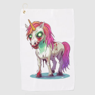 Zombie Unicorn Golf Towel