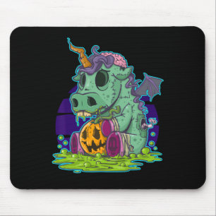 Zombie Unicorn Halloween Costume Ghost-Mummy  Mouse Pad